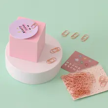 Heart Shape Gold Rose Paper Clips 50 pcs #6