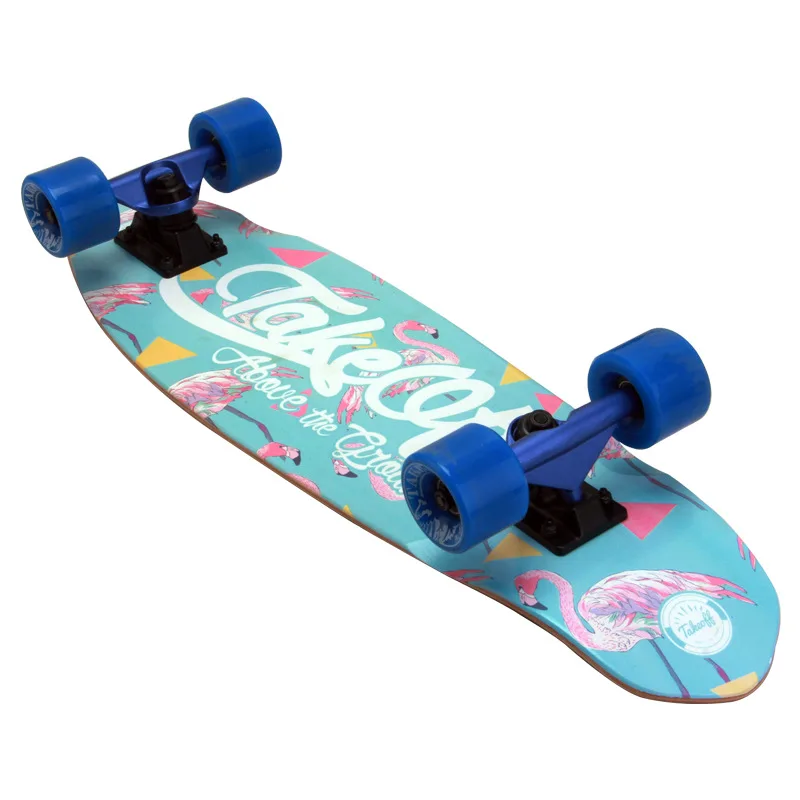 2023 New Fish Shape Road Skateboard Beginer Single Kicktail Cruiser Rocker Teenager Adult Skating Street Board Maple 4 Wheels