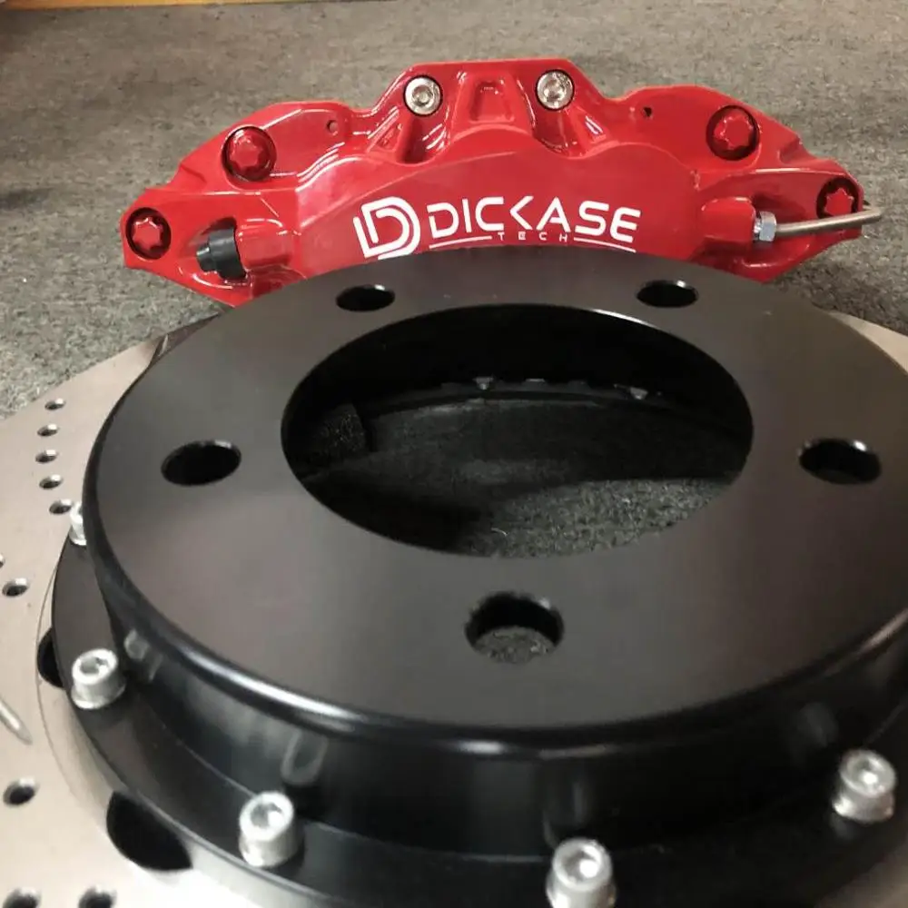 Dicase Big 6 Pistons Aviation Aluminum Brake Caliper With 380mm Disc Rotor for Land Cruiser 18 Rims