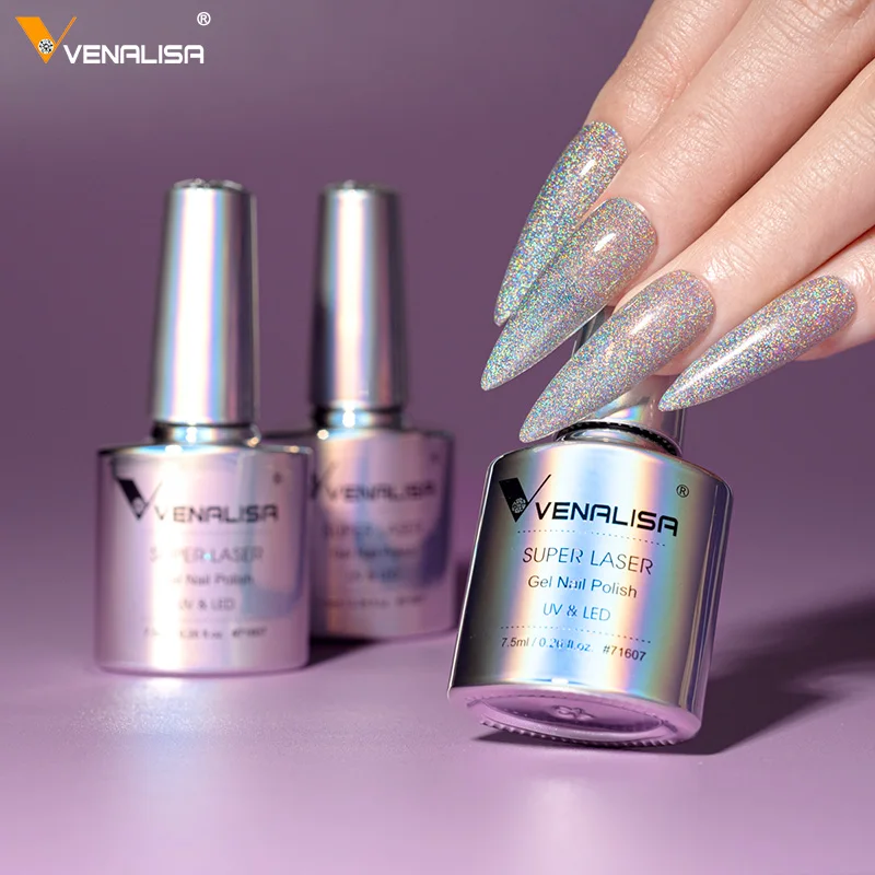 Venalisa Nieuwe Collectie Super Laser Gel Nagellak Glitter Effect Sparkling Semi Permanente VIP3 Kleuren Schoonheid UV Nagelgel Lak