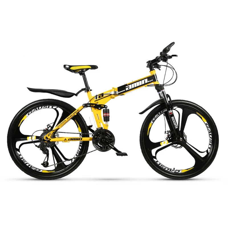 AMIN 27 Speed Variable-Speed Sports Cycling 26 Inch Wheel Mountain Bike Foldable Off-road Road Bicycle Adult Men Racing Ride MTB