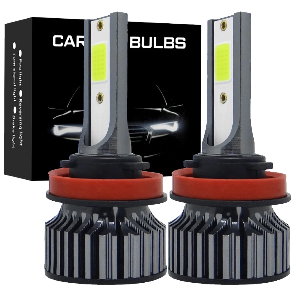 

2PCS Mini P1 H1 H3 Led Headlight Bulbs H7 LED Car Lights H4 880 H11 HB3 9005 HB4 9006 H13 6000K 30W 12V 9000LM Auto Headlamps