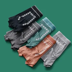 Autumn And Winter Men's Underwear Cotton Mid-Waist Male Panties Graphene Antibacterial Crotch Boxer Briefs Breathable Underpants