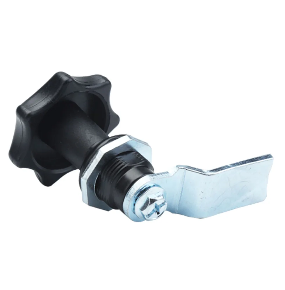 Black Shengjiu plastic handle lockMS714-1 plum blossom handle lock electric cabinet box tongue iron cabinet door lock
