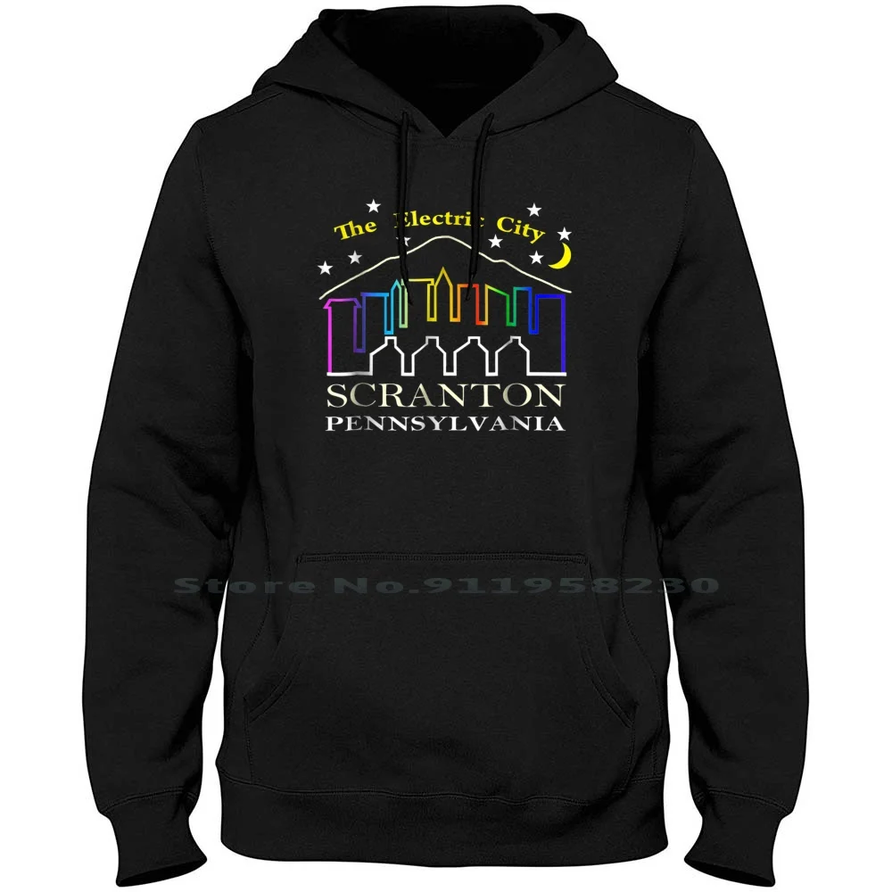 

Scranton Electric City Men Women Hoodie Pullover Sweater 6XL Big Size Cotton Elect Anton Rant City Tri Ant To Ra