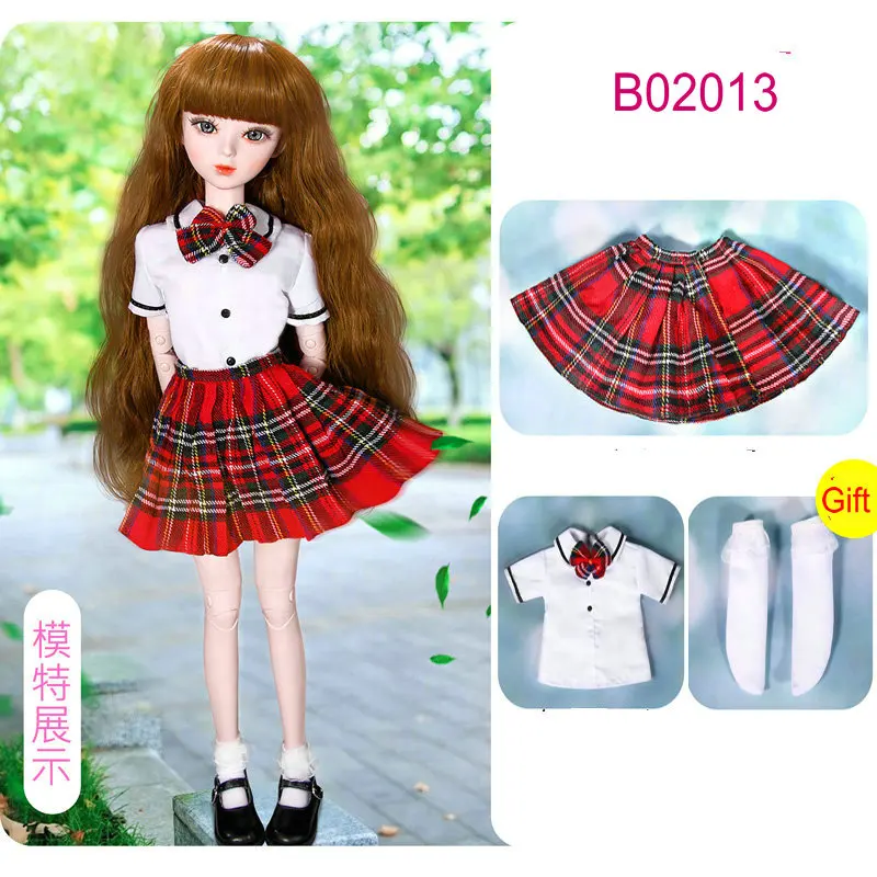 1/3 Bjd Doll Clothes Fashion Girl Dress Toys Clothes for Dolls 55-60cm Dolls Accessories Kids Toys