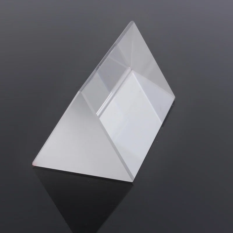 5cm Optical Glass Crystal Triple Triangular Prism Photography Physics Teaching Light Spectrum