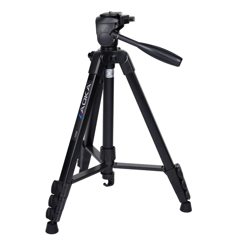 AOKA A888-حامل ثلاثي القوائم مدمج من الألومنيوم ، خفيف الوزن ، خارجي ، للهاتف الذكي ، الكاميرا بدون مرآة