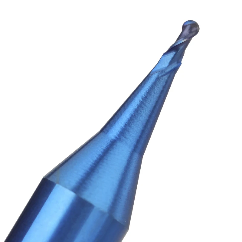Imagem -02 - Xcan Carboneto Fresa R0.1-r0.5 Dois Flauta Micro Moinho para Madeira Bola Nariz Fresa Cnc Máquina Roteador Bit Ferramenta de Trituração