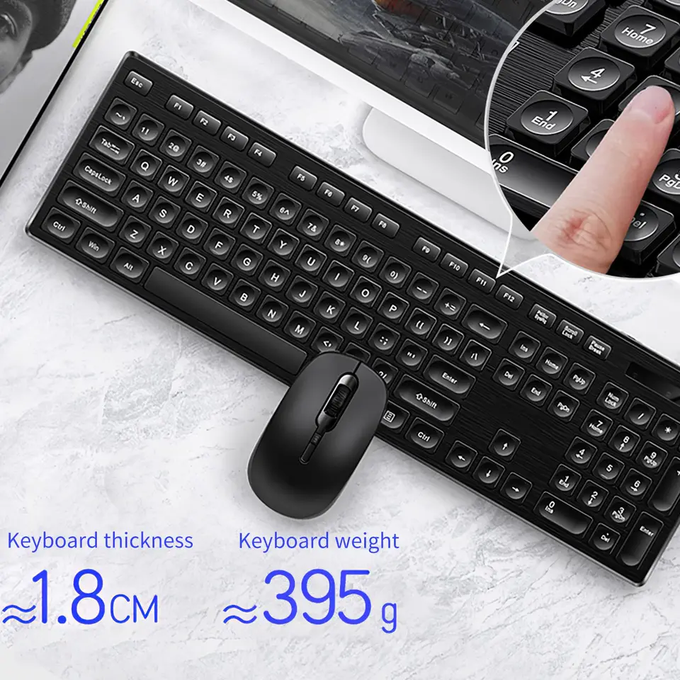 V3maxワイヤレストランスミッションビジネスオフィスキーボードと