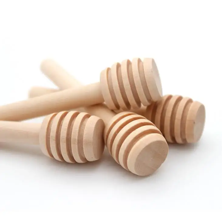 

2000 Pcs 8cm Mini Wooden Honey Dippers Wedding Favors Wood Honey Spoon Stick Wholesale SN647