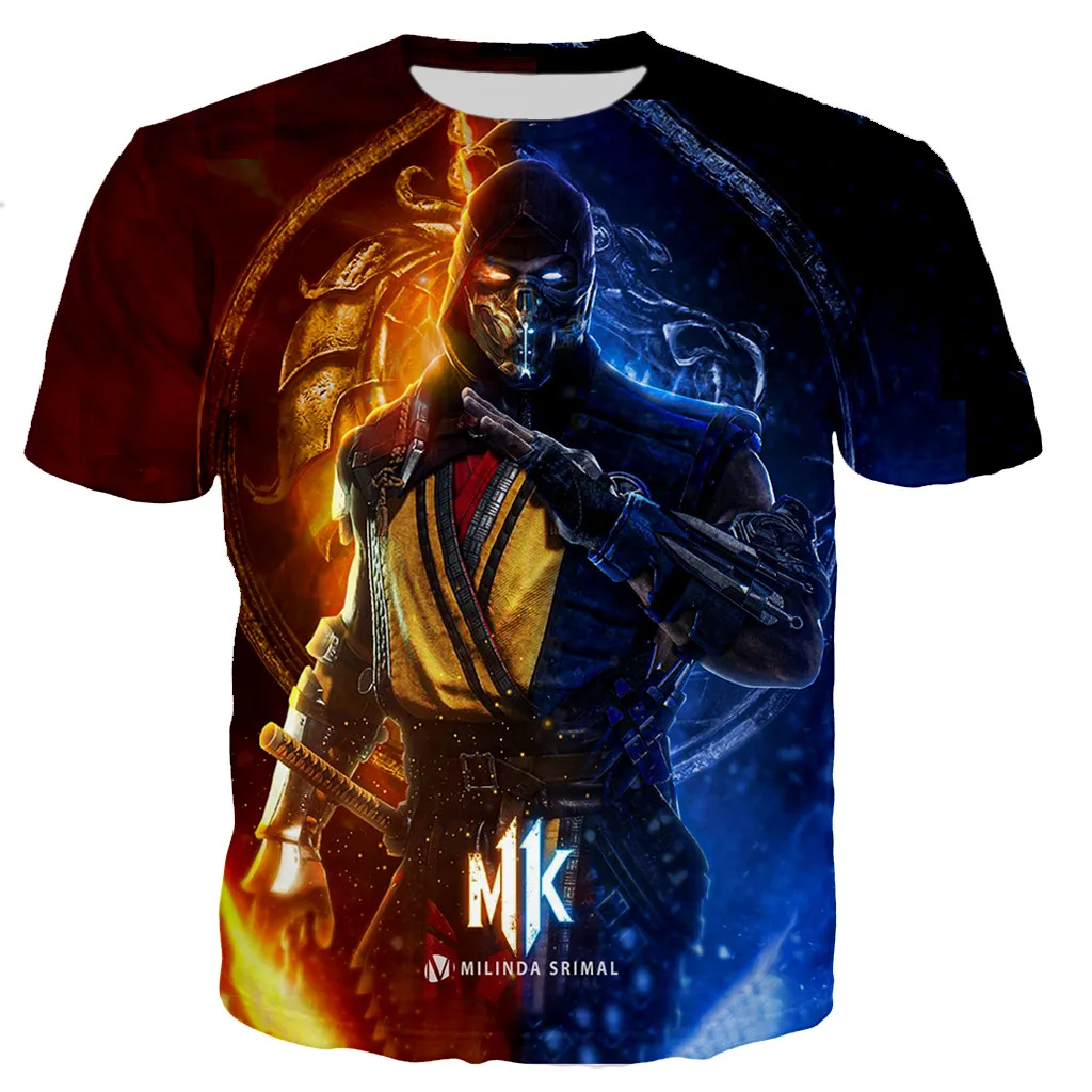 New Mortal Kombat 11 3D Print T-Shirts Game Streetwear Men Women Fashion Short Sleeve O-Neck T Shirt Kids Tees Tops Man Clothing