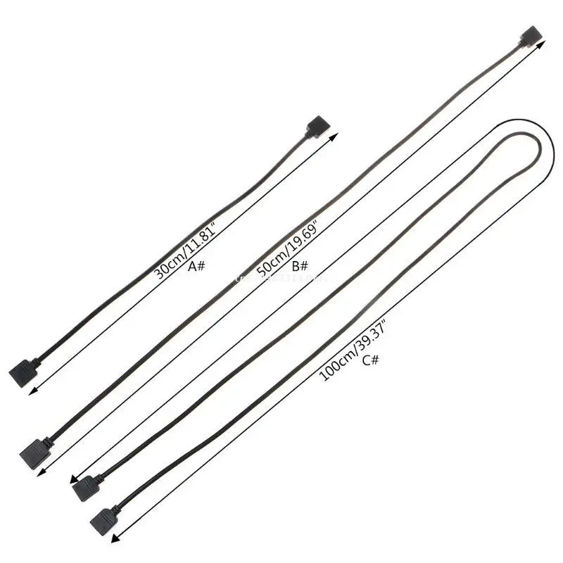 5V3Pin Interface Transfer Verlängerung Kabel RGB Splitter für A-SUS MSI Motherboard Dropship