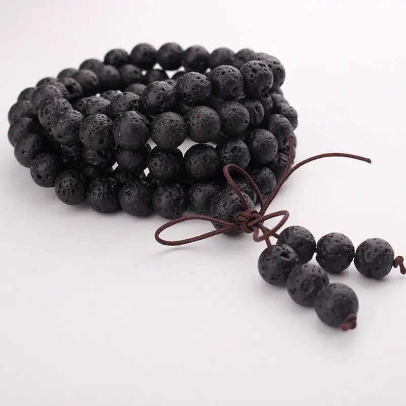 108 Natural Buddha Prayer Beads Mala Bracelets Buddhist Rosary Necklace