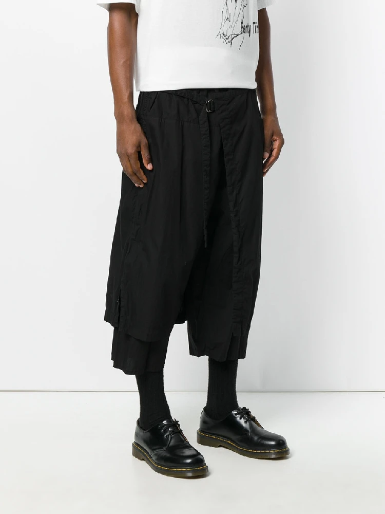 Spring And Autumn New Men Euramerican Wind Leisure Skirt Fashion Trend False Two Loose Irregular Skirt Trousers