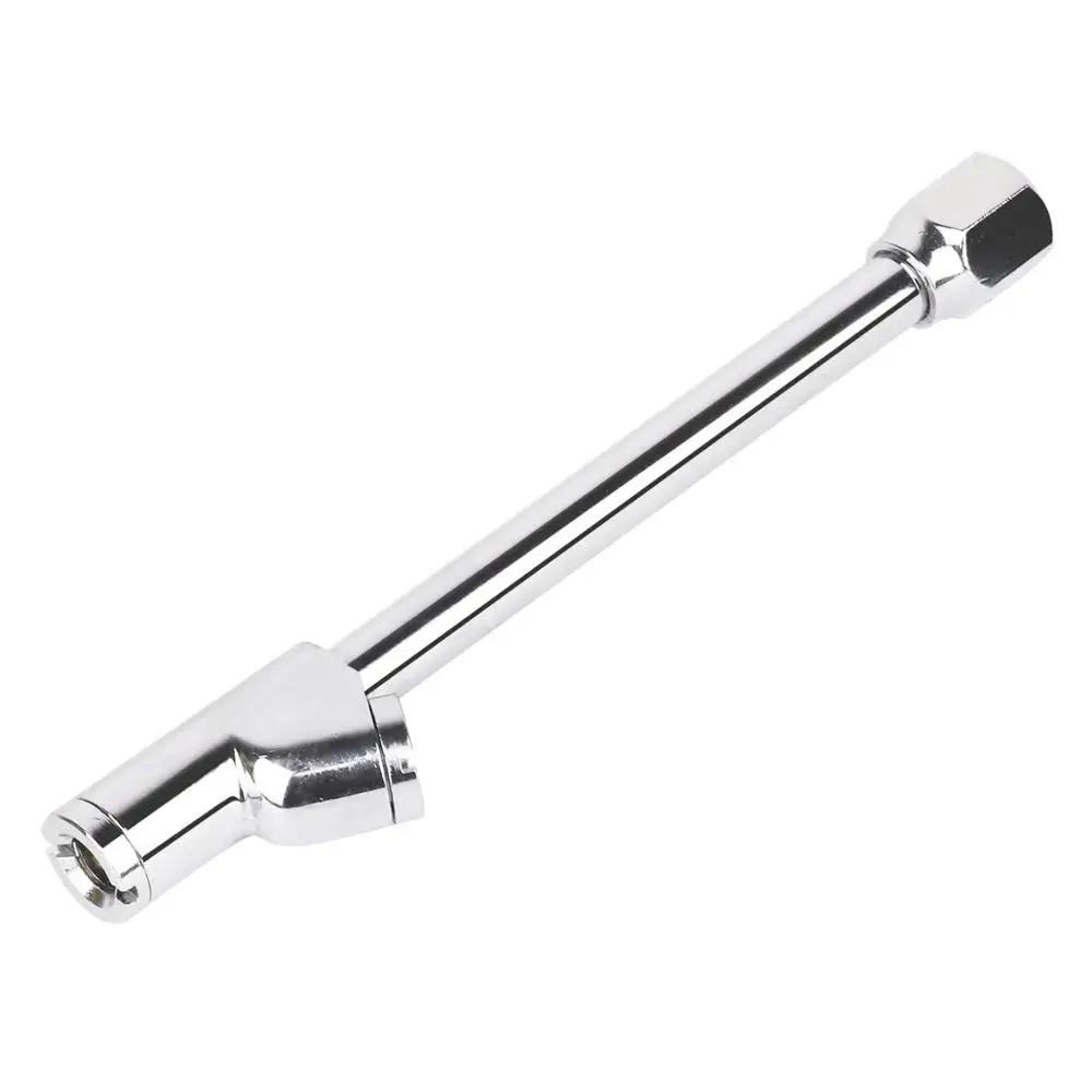 Stainless Steel Air Chuck Dual Head Inflator Tool Air Tire Pressure Filler Hose Nozzle Car Truck Vehicle Gauge 1/4\