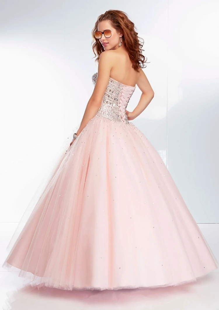 Glitter suknia balowa obszywana koralikami Quinceanera sukienki 2021 różowa Organza suknia na bal maturalny Vestidos De 15 Anos aplikacje z koralikami