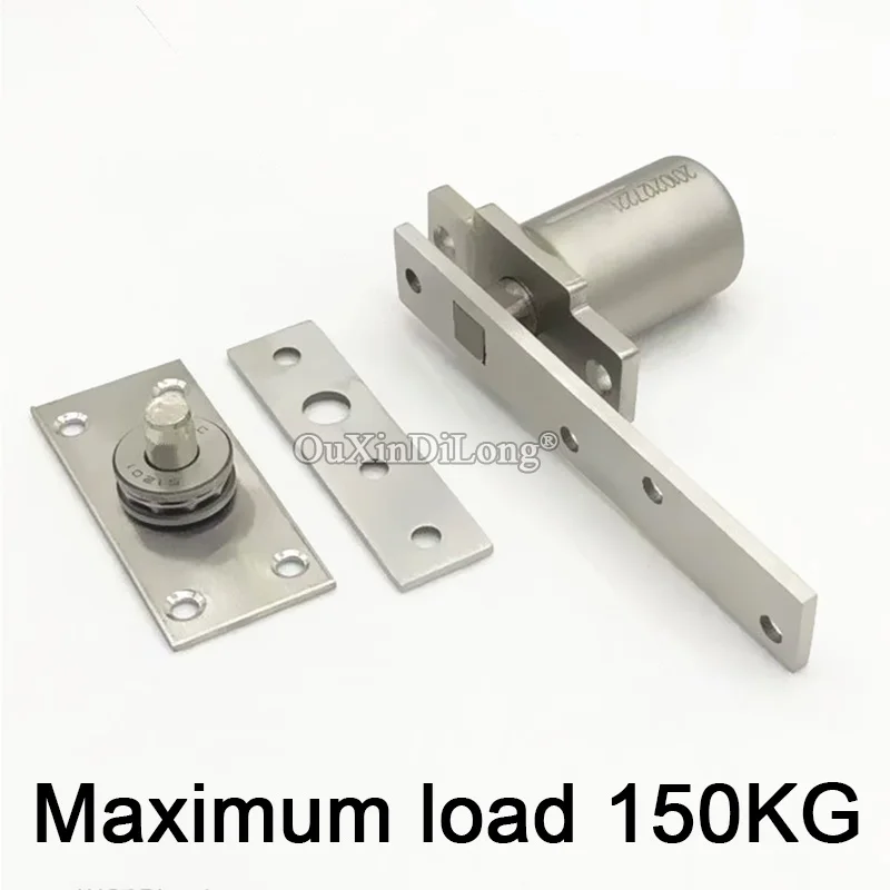 1PCS Invisible Door Hinges Buffer Door Shaft Open 110 Degree 90 Degree Positioning Automatic Closing Bear 150kg for Glass Door