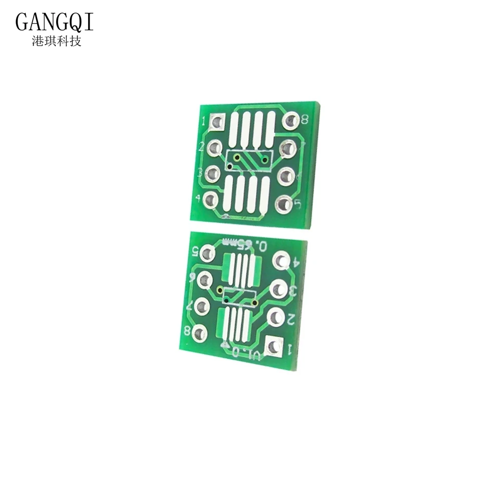 10PCS SOP8 turn DIP8 / SMD to DIP IC adapter Socket SOP8/TSSOP8/SOIC8/SSOP8 Board TO DIP Adapter Converter Plate 0.65mm 1.27mm