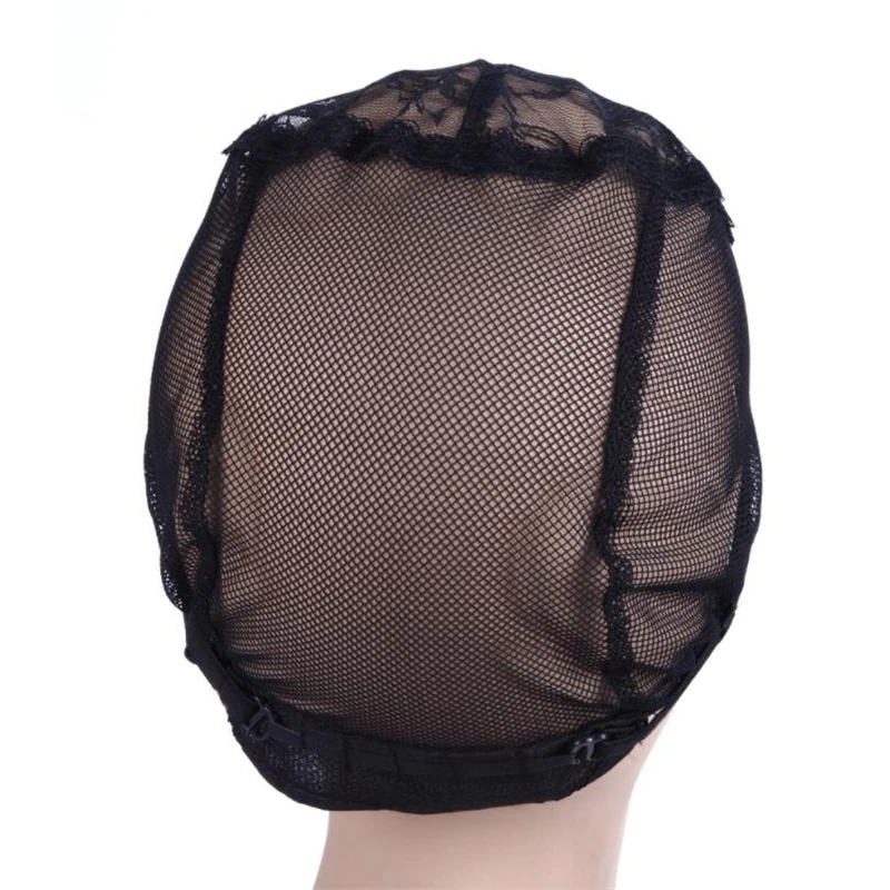 Bonnet de perruque en dentelle avec bretelles réglables, filets à cheveux commandés, nylon, sans colle, tissage exécutif, vente, lot de 5/10 pièces