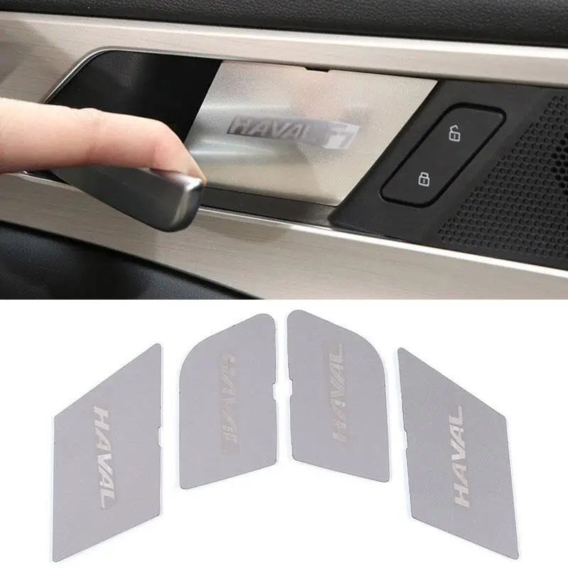 Hivotd For Haval F7 F7X 2023 Car Inner Door Handle Bowl Cover Sticker Decoration Stainless Steel Interior Moulding Accessories