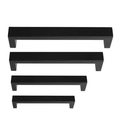 Minimalism Cabinet Handles and knobs Matte Black Kitchen Handles Long Wardrobe Cupboard Furniture Pulls Drawer Knobs