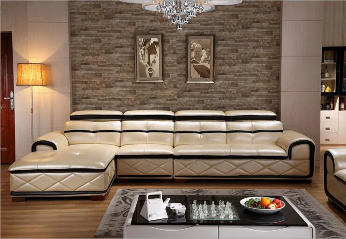 high quality  European living room leather sofa a1247