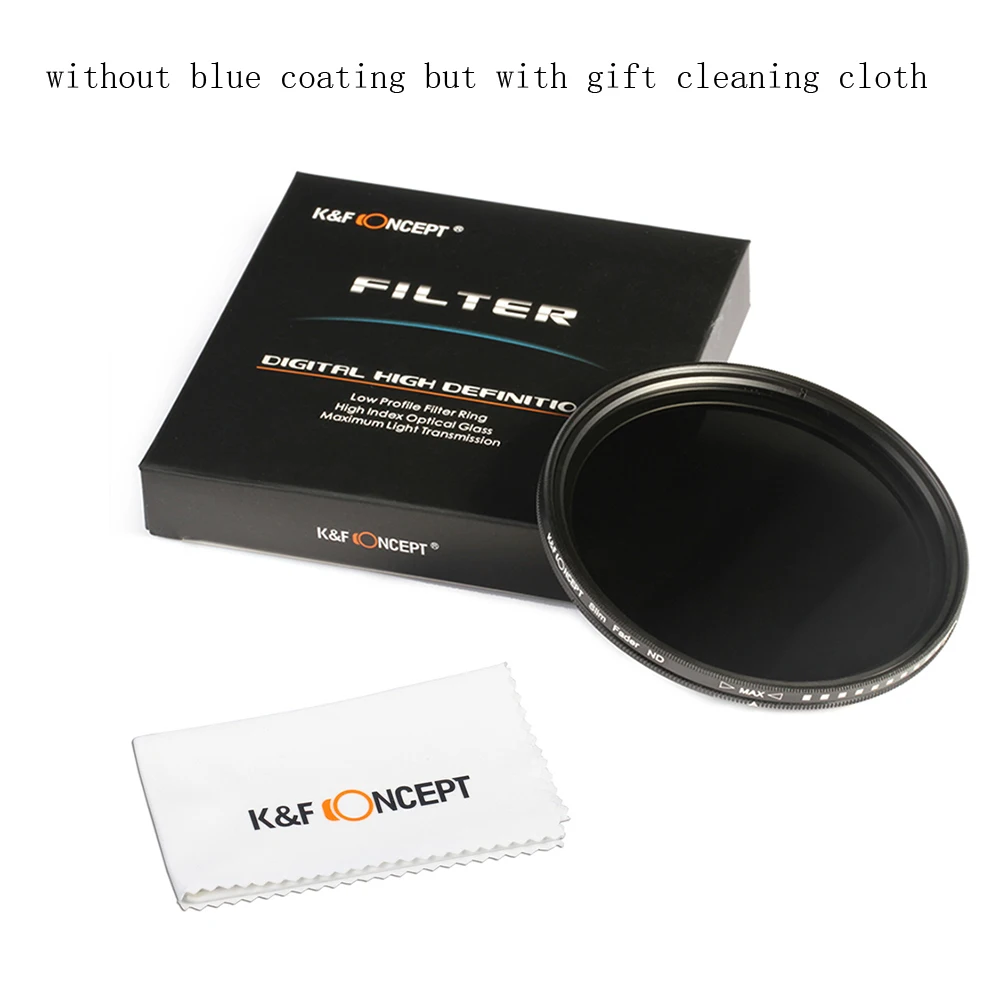 K & F Concept 37-82Mm ND2 Om ND400 Nd Lens Filter Fader Verstelbare Neutral Density Variabele 49mm 52Mm 58Mm 62Mm 67Mm 77Mm - afbeelding 1