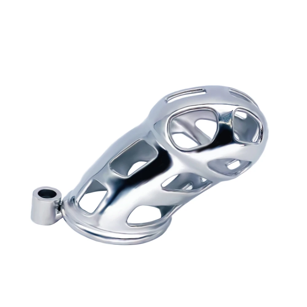 SHAZ Male Chastity Cage Continuously Designed Stainless Steel Cock Protection Male Masturbation SM Game Toy 5