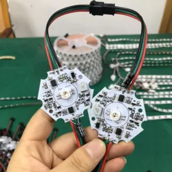 30pcs/Lot 3W High Power WS2811 Addressable RGB Led Pixel Module 12V Full Color High Power Moule Pixel Light For Landscape Light