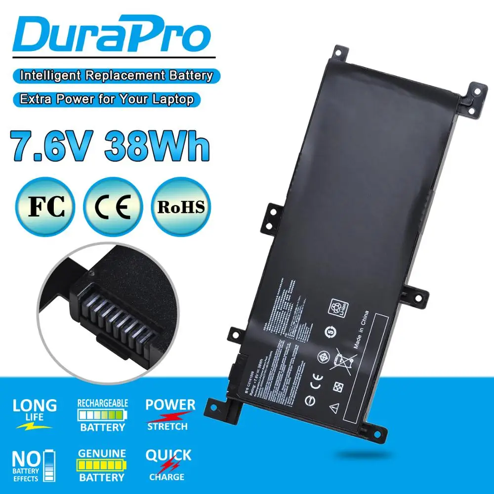 DuraPro C21N1509 Laptop Battery 7.6V 38Wh for ASUS Vivobook X556UB X556UA X556UF X556UJ X556UQ X556UQK X556UR X556UV F556U F556U