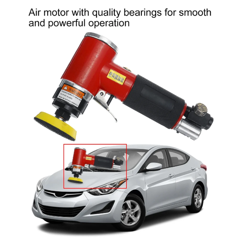 WENXING Mini Orbital Sander Air Dual Action Sander Air Polisher Super Smooth Swirl Straight Heart Pneumatic Polishing Sander