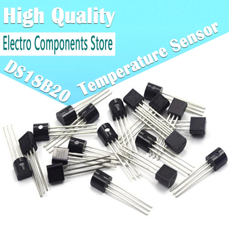 Temperature Sensor DS18B20 TO-92 18B20 Electronic Chip IC for Arduino Sensor Hall Sensor DIY Electronic Kit Temperature Sensor