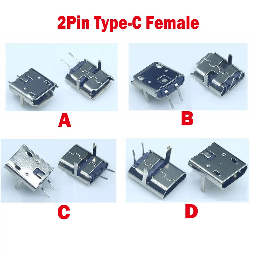 10PCS ไมโคร Usb 2Pin 90/180องศา B ประเภทหญิงสำหรับโทรศัพท์มือถือไมโคร Usb สายเชื่อมต่อสัญญาณ2 Pin เต้ารับสำหรับชาร์จ