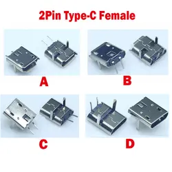 10PCS ไมโคร Usb 2Pin 90/180องศา B ประเภทหญิงสำหรับโทรศัพท์มือถือไมโคร Usb สายเชื่อมต่อสัญญาณ2 Pin เต้ารับสำหรับชาร์จ