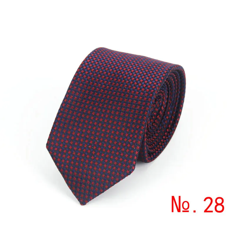 Polyester Jacquard Ties For Men Dot Navy Neckties for Wedding Business Suits 6cm Skinny Wide Neck Ties Slim Gravatas Accessories
