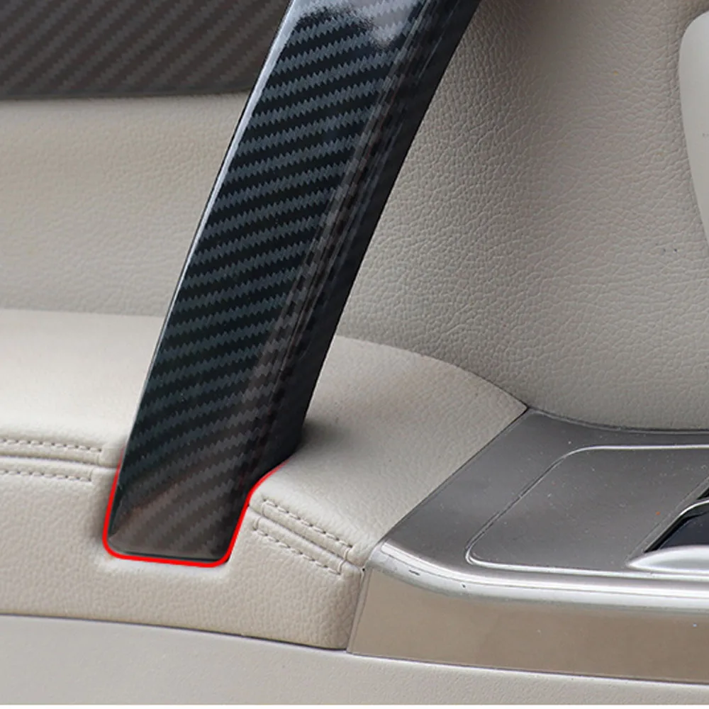 4 pc Carbon Fiber Color Side Door Handle trim Cover Fit For Mitsubishi Pajero V93/V97 2007-2020 Interior Modification Auto Parts