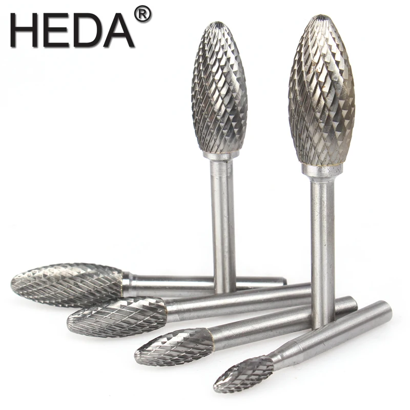 6-16mm Engraving Heads Hand Joinery Tool Set HX-Series Tungsten Carbide Burr Bit Rotary Files For Grinding Metal Wood Carving