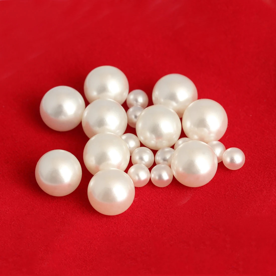 

NO Hole White ABS Imitation pearl Loose Pearls 100Pcs/Lot 4-18mmBeads For DIY Garment Shoes Beads Jewelry Making Accessories