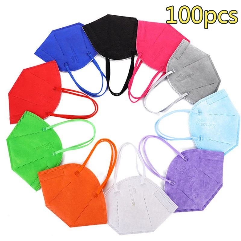 

100 Pieces CE FFP2 Mask 5 Layers KN95 Dust Masks Face Protective FPP2 Mascarillas Filter Respirator FPP3 FFP3 Reusable PM053