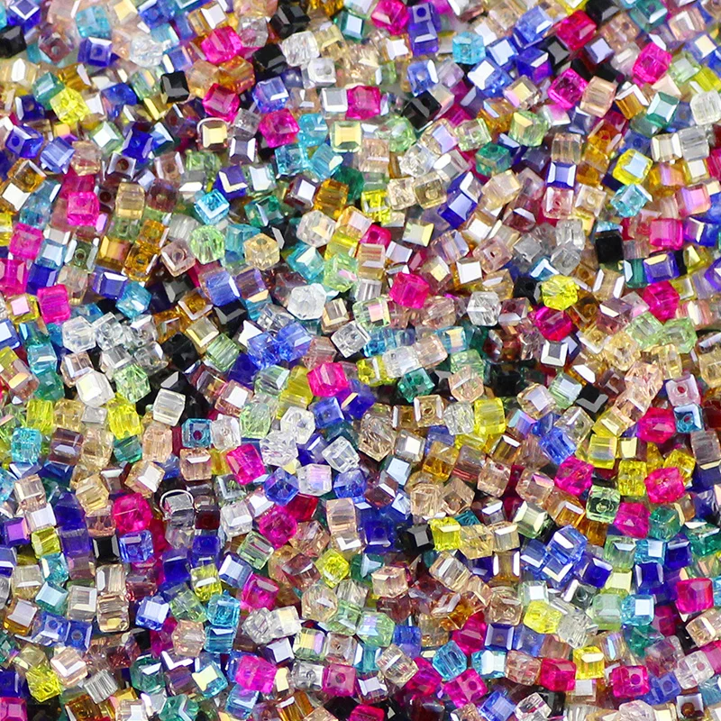 Square Shape Austrian Crystal 2mm 200pcs Glass Loose Beads For Trendy Bracelet Earrings Making DIY Jewelry Accessories Wholesale