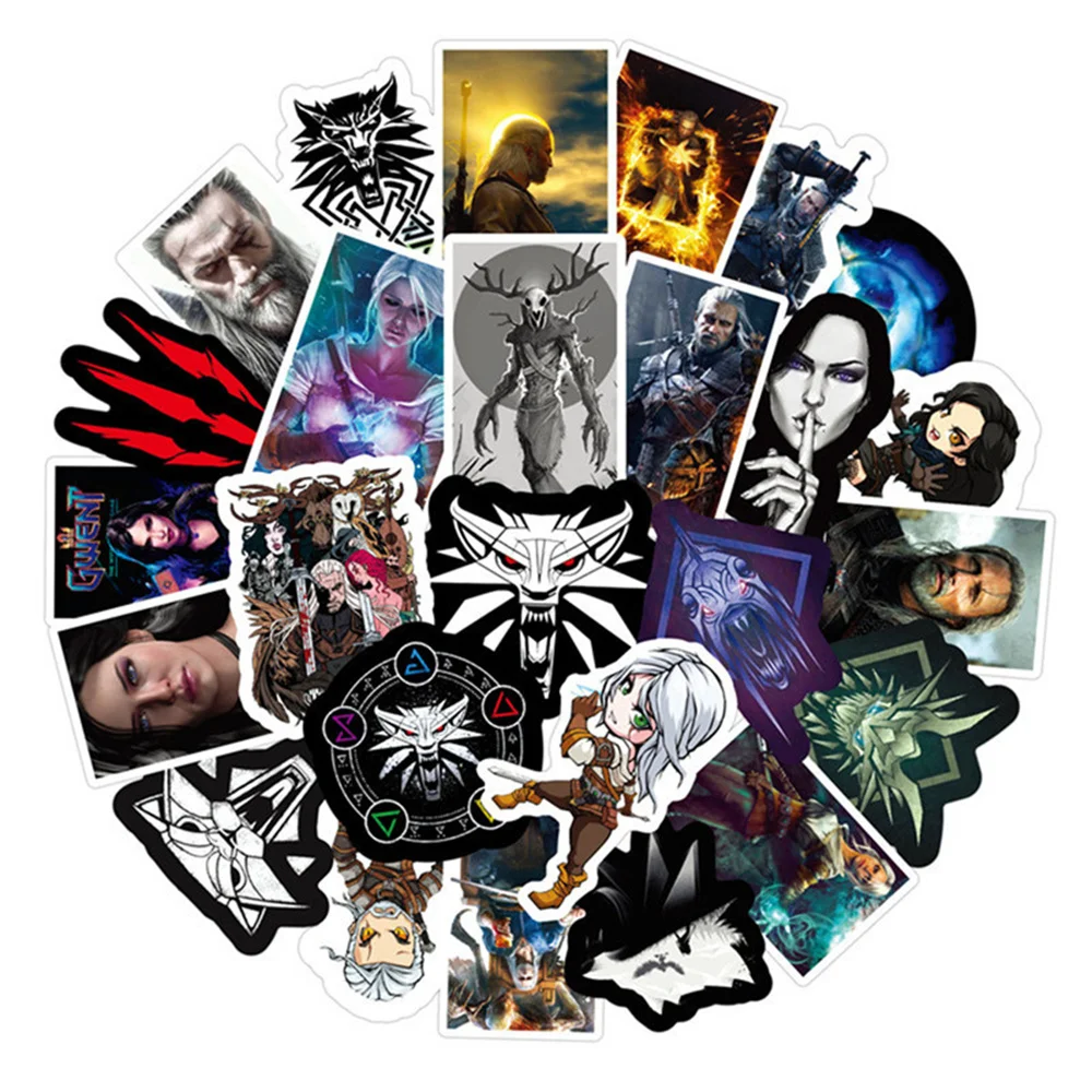 

10/30/50PCS Witcher High Score Game Creative Decoration Sticker Scrapbook Skateboard Guitar Toy Suitcase Sticker Wholesale