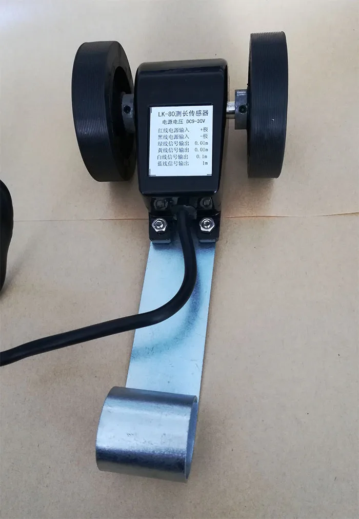 Meter wheel lk80 plus minus reversible length measuring sensor measuring length controller accuracy 1cm sent to mounting bracket