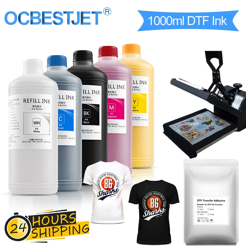 

1000ML/Bottle DTF Ink PET Film Transfer Ink For Epson R1390 L1800 DX5 Printer For DTF Printing PET Film Printing And Transfer