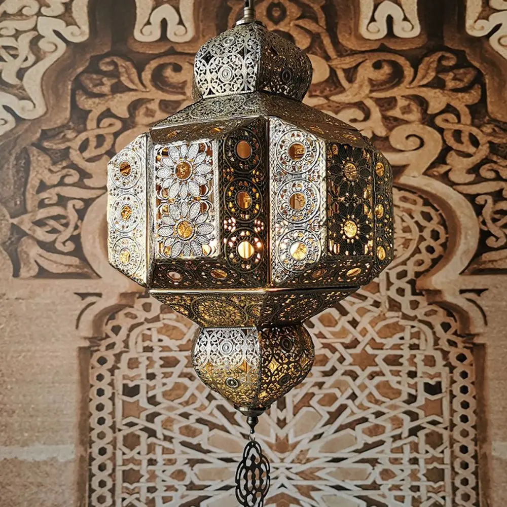 Moroccan Hanging Light Retro bedro Restaurant hotel bed PENDANT LAMP breakfast bar clubhouse hollow carved chandelier