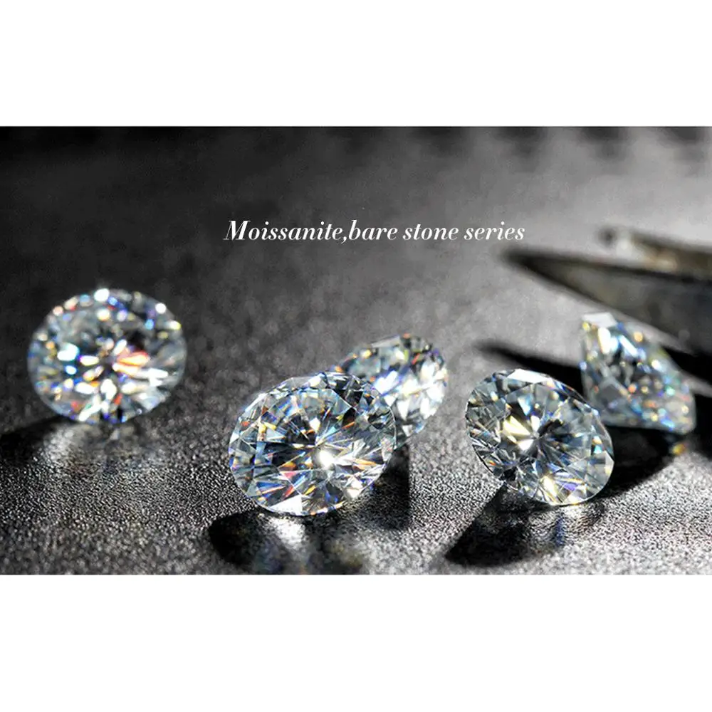 100% Real 0.5ct D Color VVS1 Round Loose Gemstone Moissanite Diamond CVD Lab Grown For Jewelry Ring Bracelet Making Wholesale