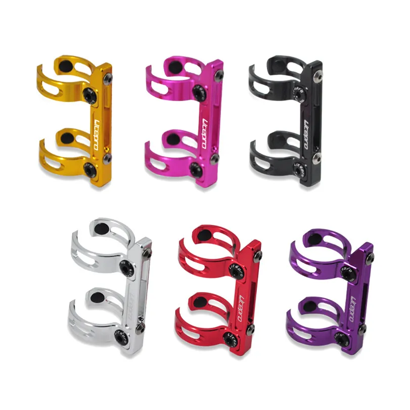 Litepro For Birdy Saetpost Brompton Head Tube Bicycle Alloy Hollow Water Bottle Cage Holder 33.9/ 34.9MM Folding Bike Adapter