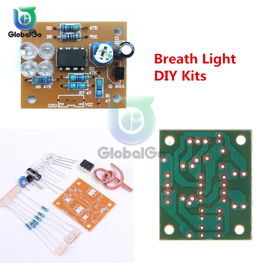 LM358 комплект светодиодной дыхательной лампы, электронный серийный комплект, электронные наборы, запчасти «сделай сам», комплект дыхсветильник «сделай сам», лабораторная печатная плата