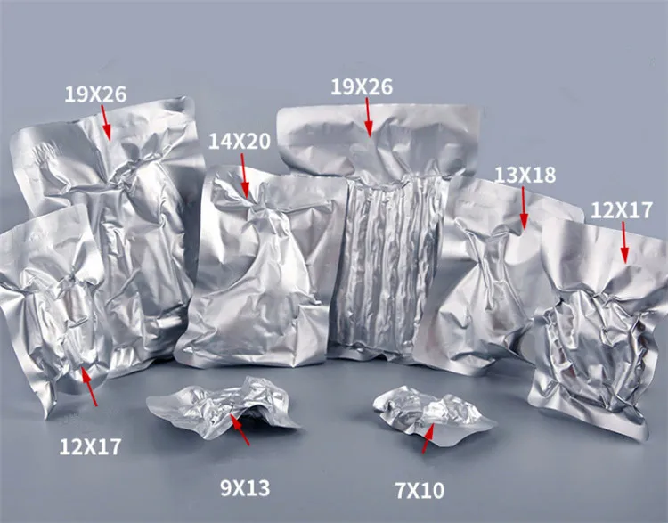 Thick Open Top Aluminum Foil Vacuum Bag Sunproof Powder Pet Food Cooked Meat Chicken Tin Foil Heat Sealing Packaging Pouches