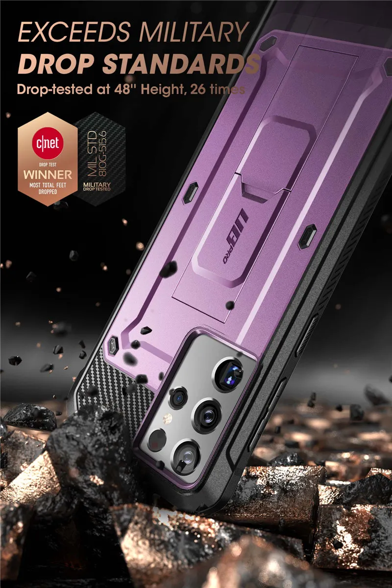 SUPCASE For Samsung Galaxy S21 Ultra Case (2021 Release) 6.8" UB Pro Full-Body Holster Cover WITHOUT Built-in Screen Protector